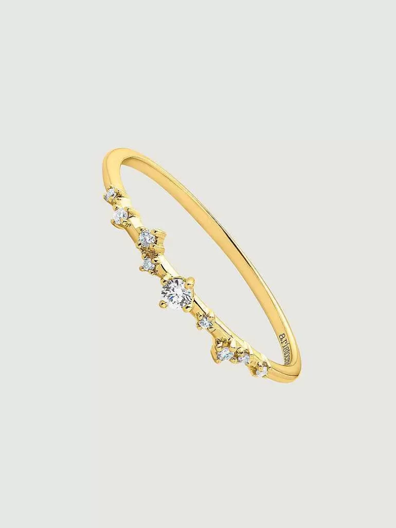 Anillos De Compromiso-Aristocrazy Anillo De Oro Amarillo De 18K Con Diamantes