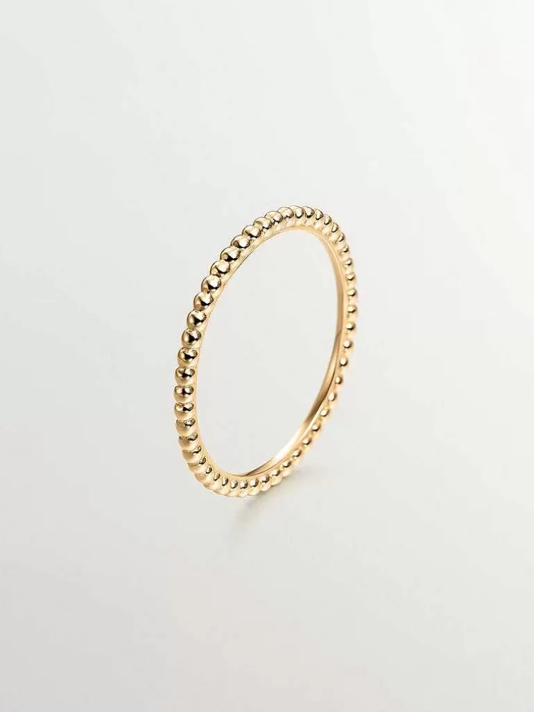 Anillos De Oro-Aristocrazy Anillo De Oro Amarillo De 9K Con Bolitas