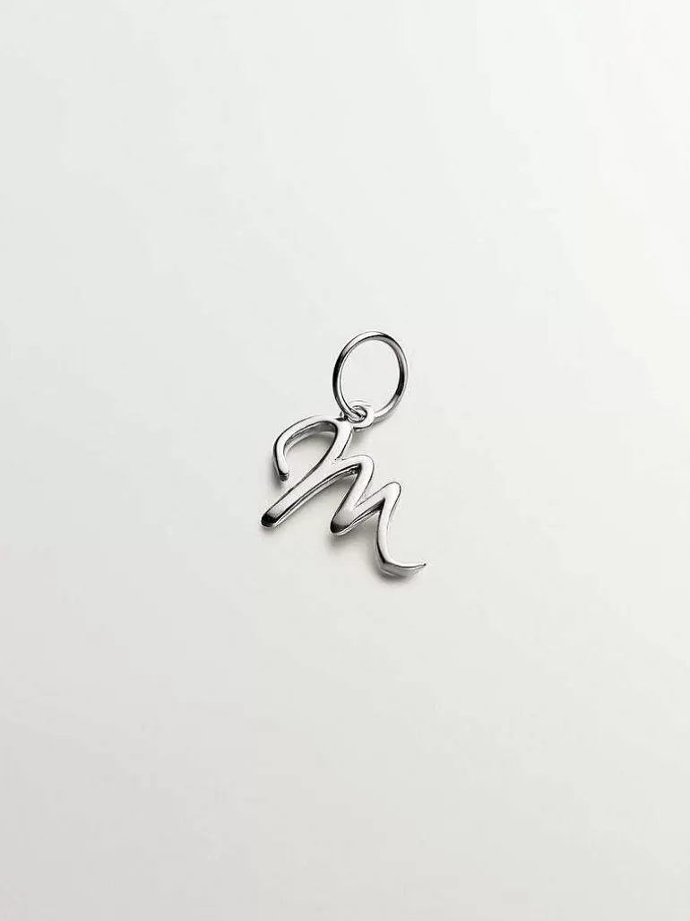 Conectores-Aristocrazy Charm De Plata 925 Con Inicial M