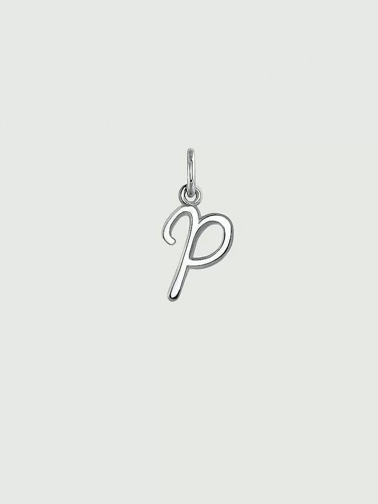 Conectores-Aristocrazy Charm De Plata 925 Con Inicial P