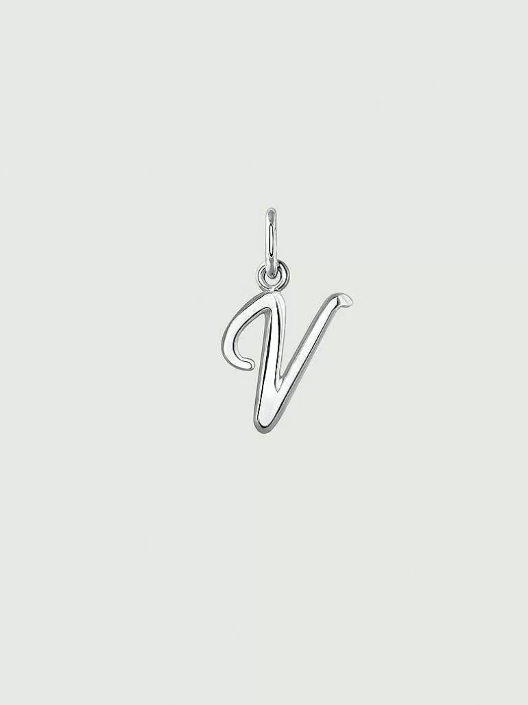 Charms De Letras-Aristocrazy Charm De Plata 925 Con Inicial V