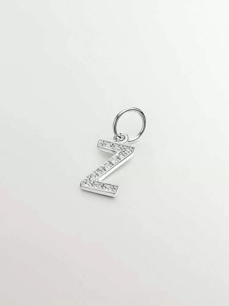 Charms De Letras-Aristocrazy Charm De Plata 925 Y Topacios Blancos Inicial Z