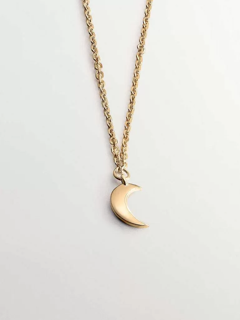 Collares De Oro-Aristocrazy Colgante De Oro Amarillo De 9K Con Luna