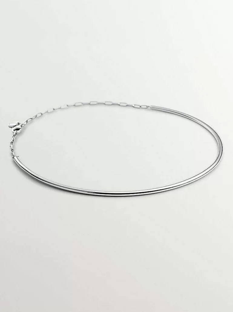 Collares De Plata-Aristocrazy Collar Rigido De Plata 925