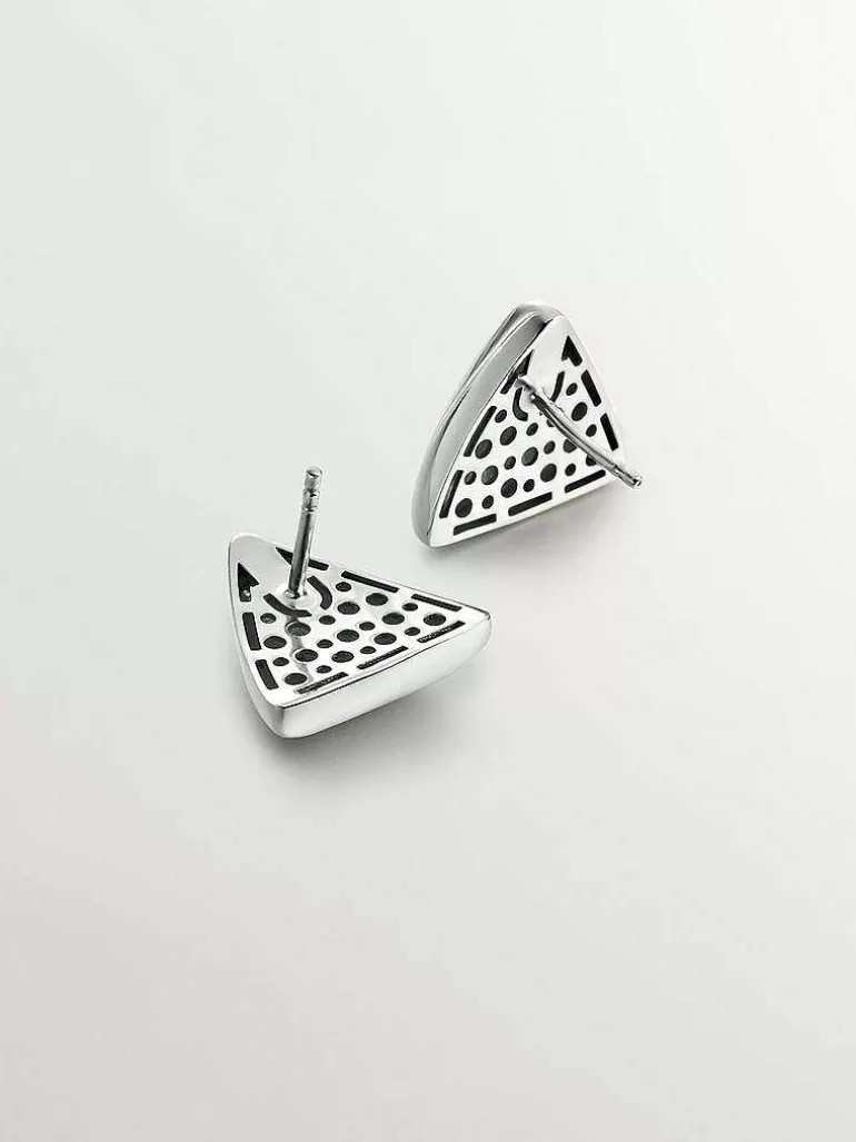 Pendientes De Plata-Aristocrazy Pendientes De Plata 925 Con Forma Triangular