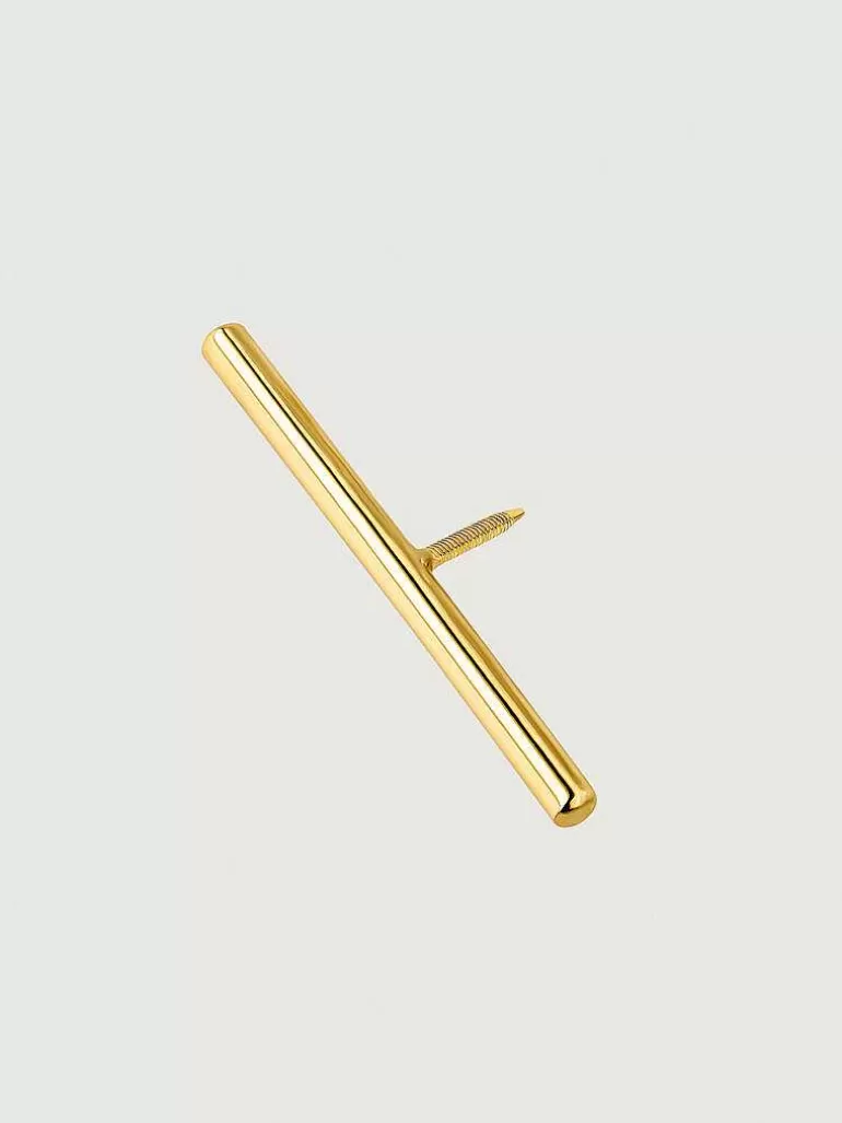 Piercings De Oro-Aristocrazy Piercing Barra Industrial De Oro Amarillo De 18K