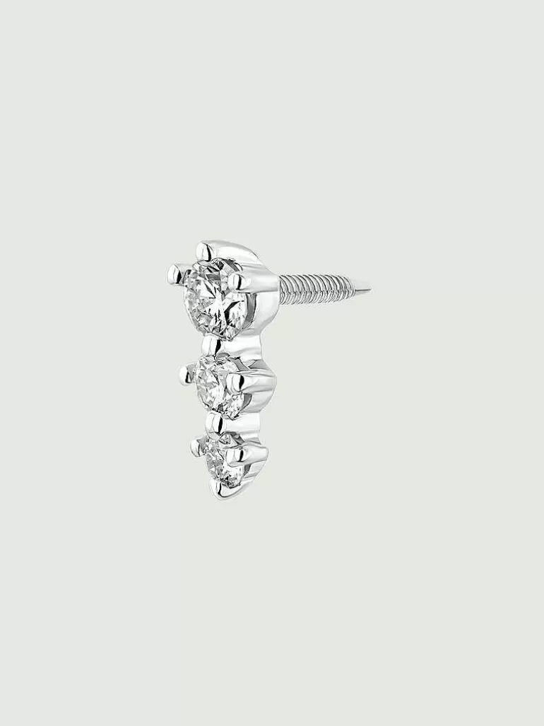 Piercings Con Diamantes-Aristocrazy Piercing De Oro Blanco De 18K Con Diamantes